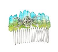 BESTYASH 1 Pièce Peigne à cheveux Niang 20 dents Décor de cheveux des femmes peignes à cheveux dames girly hairpin hair clip couvre-chef exquis peigne de repli fil de cuivre Blue