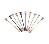 BESTYASH 10 Pièces Boucles Oreilles Acier Inoxydable Vis Flatback Hypoallergéniques Unisexes Style Coréen Moderne Pour Usage Quotidien et Soirées