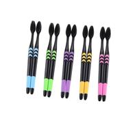 BESTYASH 10 Pièces brosse à dents au charbon de bambou Brosse au charbon de bambou brosse à dents de soins personnels brosse à manche antidérapant Couleur Aléatoire