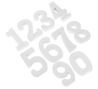 BESTYASH 10 Pièces Chiffres en Bois Blanc Décoratifs pour Fête Banquet Mariage, Découpés Précision, à Peindre Soi-même, Décoration Murale Table