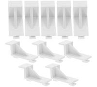 BESTYASH 10 Pièces Clips en Plastique Blanc pour Étagère de Réfrigérateur | Usage Polyvalent, Résistance à L'usure, Fixation pour Clayette de Congélateur Commercial, Accessoire de Support