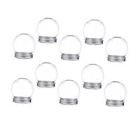 BESTYASH 10 Pièces de Neige Transparentes DIY Plastique avec Couvercle à Vis Flacon Rechargeable pour Décorations de Noël Bocal à Bonbons Kit Créatif pour et Projets Scolaires