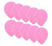 BESTYASH 10 pièces Éponges Démaquillantes Cellulose Lot pour Nettoyage Visage Éponge Multifonction Pratique et Douce Parfaites avec Visage pour Exfoliation Confortable Rose