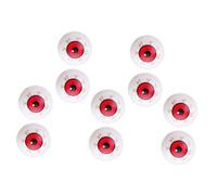 BESTYASH 10 Pièces Halloween Décoration Effrayante Yeux Plastique avec Veines Rouges Réalistes Accessoires de Fête Portable pour Maison Jardin et Soirée Terreur