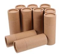 BESTYASH 10 pièces Lot de Tubes Papier Kraft pour Emballage Thé Rangement Compact et Tube Carton pour Artisanat Coffret Papier Léger et Portable pour Expédition