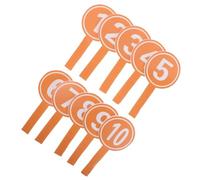 BESTYASH 10 Pièces Pagaies de Compétition, Raquettes de Pointage de Compétition, Mousse Orange, Numéros 1-10, Affichage Clair de L’Ordre, pour Performances et Événements Sportifs