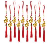 BESTYASH 10 Pièces Pendentif Zodiaque Chèvre Chinois Festif, Portable, | Plastique et Polyester, Charme Chinois pour Année du Mouton, Décorations Tet, Présent Symbolique Compact