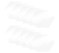 BESTYASH 10 Pièces Porte-Cartes en Acrylique Hexagonal Transparent Réutilisable Surface Lisse, Stable et Facile à Nettoyer pour Soirées et Conférences Minimalistes