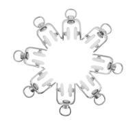 BESTYASH 10 pièces Poulies Métalliques pour Rail de Rideau roulettes Latérales pour Rideaux Coulissants Accessoires pour Support et Glissement Compatible avec Tringles et Rails Suspendus