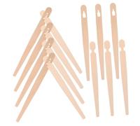 BESTYASH 100 paires Pinces Bois pour Pâtisseries Aide Apprentissage Baguettes pour Débutants de Pinces à Nourriture Multifonctions Bois Résistantes