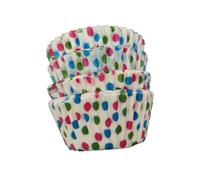 BESTYASH 100 pièces Caissettes Pâtisserie Papier à Pois Résistantes Chaleur et Huile Caissettes Cupcake Colorées pour Fête Anniversaire et Mariage Liners Muffins pour Cuisson Uniforme
