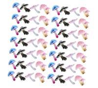 BESTYASH 100 Pièces Mushroom Nail Charms Résine Colorés Décorations Kawaii pour Ongles Femme Accessoires Nail Art et Durables