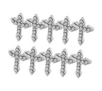 BESTYASH 10pièces Breloques Pour Ongles Forme De Croix Décorations De Manucure Kit De Nail Art Pour Et Amateurs