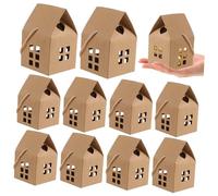 BESTYASH 10pièces Lot De Boîtes Bonbons Mariage Forme De Maison Contenant Dragées Petit Format Boîte Décorative Creuse Pour Fêtes Et Cadeaux