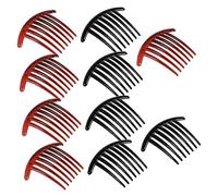 BESTYASH 10pièces Peigne à Cheveux à Dents Plastique Sécurisé Clip Mèche Et Accessoire Chignon Pour Femmes De Noir Et Marron Élégant Pour Fêtes Et Mariages