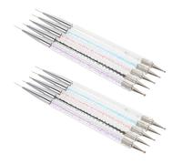 BESTYASH 10pièces Stylos à Points Double Embout pour Nail Art Kit Outils de Précision pour Ongles Pinceau Fin et Stylo à Strass pour Détails Créatifs