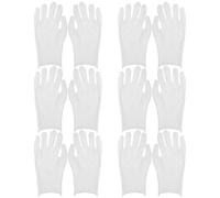 BESTYASH 12 Paires de Moufles de Travail en Coton Blanc Taille Xl pour Hommes Adaptés à L’Inspection de Bijoux et Manipulation de Pièces de Monnaie Confortables et Respirants pour Usage
