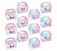 BESTYASH 12 Pièces Boîtes à Dragées de Mariage Thème Musique en Papier Blanc Réutilisables avec Design Rétro Élégant pour Décorations de Fête et Cortège Nuptial