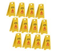 BESTYASH 12 Pièces Faites Glisser soigneusement Panneau d'avertissement d'éducation Miniature pour Les Enfants de Mise en Garde pour Sol Signe de Prudence Plastique