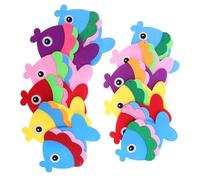 BESTYASH 12 Pièces Fish-Shaped Ornaments in Non-Woven Fabric Coastal Nautical Wall Fish Decor for Classroom Party Store Mediterranean Ocean-Themed Hanging Decorations