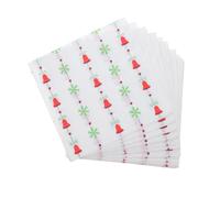 BESTYASH 120 Pièces Serviettes de Table en Papier Jetables Décoratives de Noël Cloche Imprimée, Rectangulaires, Usage Unique pour Dîner Festif et Nettoyage Facile
