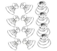 BESTYASH 12pcs Agrafes à Cheveux en Strass Argentés en Alliage, Accessoires Coiffure Confortables et Résistants, pour Mariage et Shopping