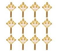 BESTYASH 12pièces Lot De Broches Paix Croix Émaillées Pour Bijoux Funéraires Sacs à Dos Vêtements Chapeaux Décoration Religieuse