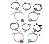 BESTYASH 15 Pièces Élastiques à Cheveux Noeud Accessoires de Coiffure pour Filles Lot de Noir Rose Bleu Gris Gris pour Cheveux Fins et Queue de Cheval