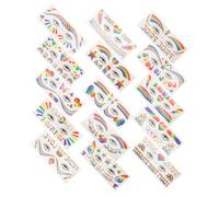 BESTYASH 15feuilles Autocollant Tatouage Temporaire Décoratif Motif Unique Tatouage Visage Autocollant Bricolage