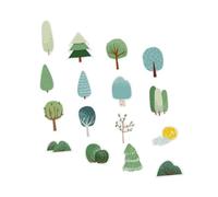 BESTYASH 16 Pièces Aimants Décoratifs Forme Darbre Autocollants Magnétiques pour Tableau Blanc et Réfrigérateur Aimants PVC Réutilisables pour Bureau École et Maison
