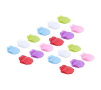 BESTYASH 18 Marqueurs de Verre en Silicone de Langue Légers et Décoratifs, Lot de 18 Pièces pour Table à Manger et Banquet, Design Chic Réutilisable pour Identifier Vos Couleur Aléatoire
