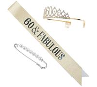 BESTYASH 1ensemble Accessoires De Fête Anniversaire Avec Diadème Et Ceinture Strass Pour Femme Décoration Élégante Pour Célébration Spéciale