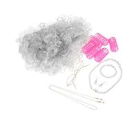 BESTYASH 1ensemble Perruque Grise Chaînes Pour Halloween Et Cosplay Accessoire Pour Costumes De Dame Et Jeux De Rôle