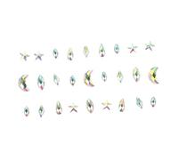 BESTYASH 1ensemble Stickers De Visage Cristaux Autocollants Adhésifs Bijoux De Visage Temporaires Pour Festivals Maquillages Et
