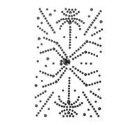 BESTYASH 1feuille Autocollants Pailletés Pour Visage Gemmes -adhésives Pour Halloween Et Festivals Accessoires De Avec Design Spécial Spider