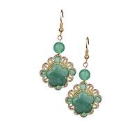 BESTYASH 1paire Boucles Oreilles Rétro Jade Esthétique Pour Femme Bijoux Chic Et Élégants Accessoire Unique Pour Toutes Occasions