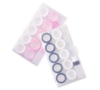 BESTYASH 2 Ensembles Coffret d'objectif de Contact Cas d'objectif Case de Stockage d'objectif ok PP Blanche