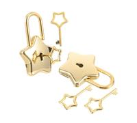 BESTYASH 2 Ensembles Lot de Cadenas Forme Détoile Dorée pour Carnet et Journal Petit Verrou avec Clé pour Protection Accessoires DIY pour Boîte à Bijoux Bagages Valises et Boîte Aux Lettres