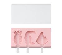 BESTYASH 2 Ensembles Moule à Glace en Silicone avec Couvercles, 3 Bâtonnets en Plastique, Forme Fruit et Oiseau, Facile à Nettoyer Ranger pour Fabrication de Glace DIY
