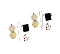 BESTYASH 2 Ensembles Set de Cristaux Naturels pour et Thérapie de de Chakra pour Yoga et Relaxation Accessoires Colorés