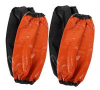 BESTYASH 2 Paires Surmanches en PVC Noires et Rouges, Imperméables | Manchette Soudure, Protection pour Bras, Faciles à Nettoyer, Usage la Cuisine, Poisson, Toile
