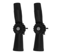 BESTYASH 2 Pièces Adaptateur D'angle pour Perche à Peinture et Plumeau Extensible en Plastique Noir Rotation Polyvalente et Usage Intensif, pour Nettoyage de Fenêtres et Coins Difficiles
