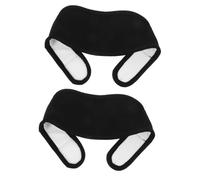 BESTYASH 2 Pièces Aide Au Sommeil Confortable Bio Peau Cou Huile De Castor Envelopper Roulette Aide à La Relaxation Utile Flanelle Black