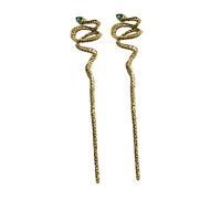 BESTYASH 2 Pièces Baguettes à Forme de Serpent Accessoires de Élégants pour Longs Décorations Anciennes de Couleur Antique