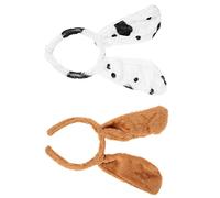 BESTYASH 2 Pièces bandeau d'oreille d'animal bandeaux oreilles d'animaux oreilles et queue chien deguisement the mask déguisement the mask coiffe de cosplay couvre-chef de fête en tissu