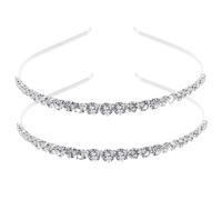 BESTYASH 2 Pièces Bandeaux pour Filles Couronnes Cristal Élégantes Accessoires de Cheveux Créatifs pour Fêtes et Célébrations