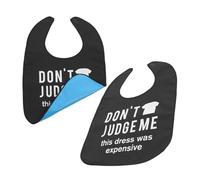 BESTYASH 2 Pièces bavoir imperméable Bibs pour hommes âgés bavoirs pour aînés réutilisables dossier Bang à feu imperméable pour manger Bibs pour adultes polyester Noir