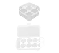 BESTYASH 2 pièces Boîtes de Rangement Maquillage avec Couvercle Anti-poussière Grandes Capacité pour Éponges Visage Organiseur et Compact