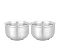 BESTYASH 2 pièces Bol Inox Double Anti-brûlure Résistant Chaleur Lot de Bols pour Pâtes et Soupe Accessoire Cuisine Polyvalent pour Maison et Restaurant