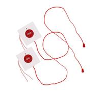 BESTYASH 2 pièces Bouton Appel Urgence Personnes Âgées avec Cordon Tirage Mural Système Alarme Sos Simple à Installer Fonction Anti-fausse Alarme Pack pour Soins et Assistance